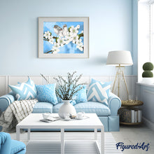 Load image into Gallery viewer, paint by numbers | Birds and White Magnolia | animals beginners birds easy flowers | FiguredArt