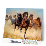 paint by numbers | Herd of Horses | advanced animals horses | FiguredArt