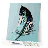 paint by numbers | Feather or Leave | abstract easy | FiguredArt