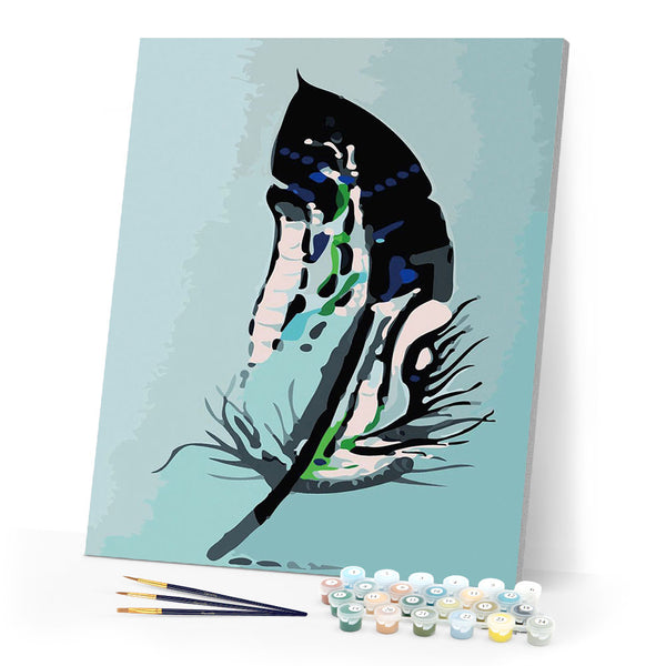 paint by numbers | Feather or Leave | abstract easy | FiguredArt