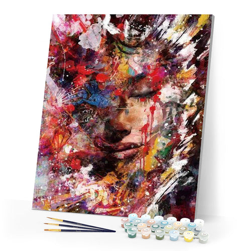 paint by numbers | Abstract Female Face | advanced world | FiguredArt