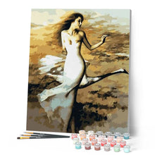 Load image into Gallery viewer, paint by numbers | Dancer and Swan | birds dance easy romance swans | FiguredArt