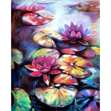 paint by numbers | Colorful Water lilies | advanced flowers | FiguredArt