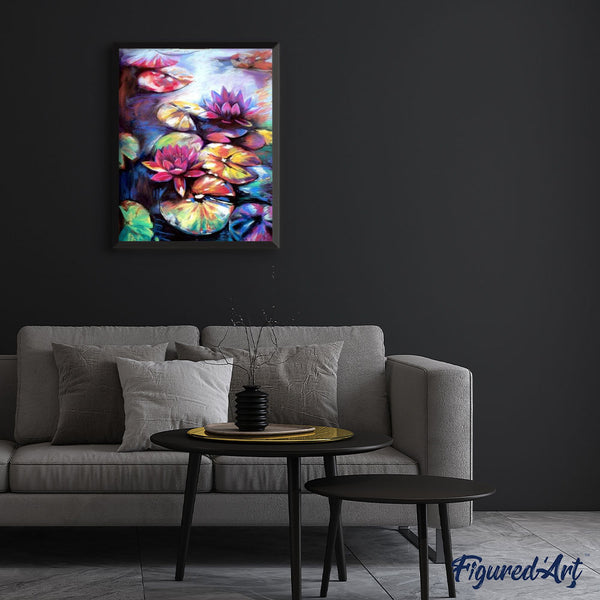 paint by numbers | Colorful Water lilies | advanced flowers | FiguredArt