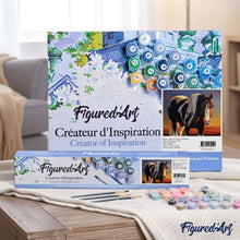 Load image into Gallery viewer, paint by numbers | Horse Black And White | advanced animals horses | FiguredArt