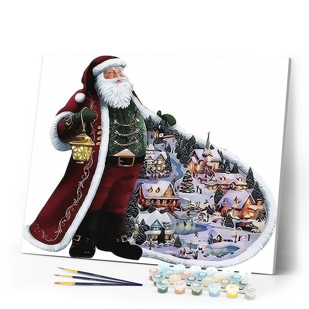 paint by numbers | Santa jacket | christmas intermediate | FiguredArt