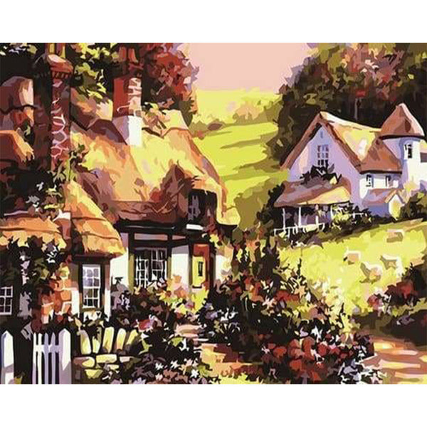 paint by numbers | Mountain Villas | intermediate landscapes | FiguredArt