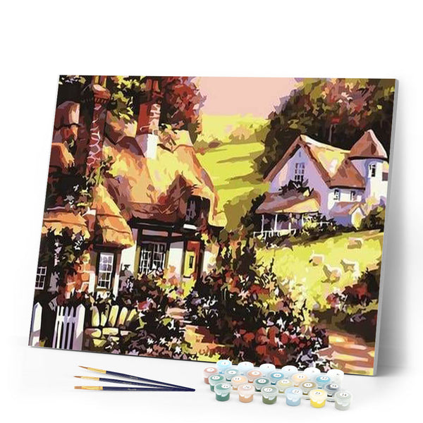 paint by numbers | Mountain Villas | intermediate landscapes | FiguredArt