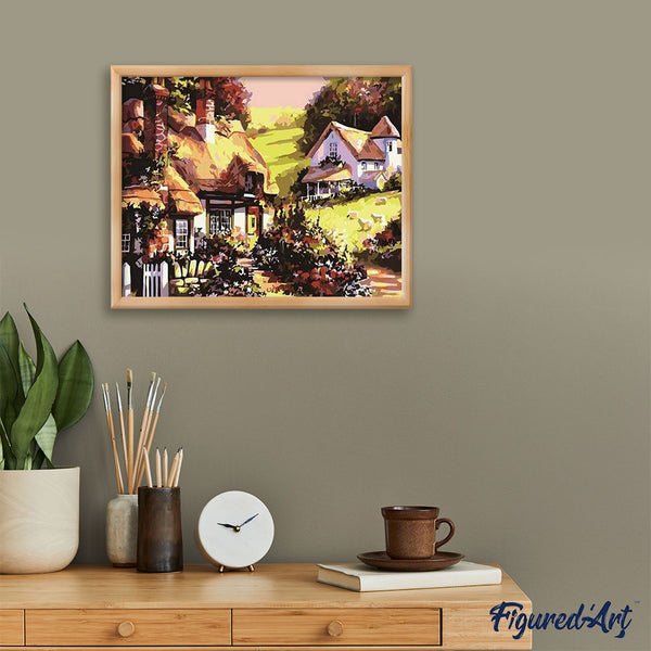 paint by numbers | Mountain Villas | intermediate landscapes | FiguredArt