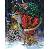 paint by numbers | Santa Claus carrying Gifts | intermediate landscapes | FiguredArt