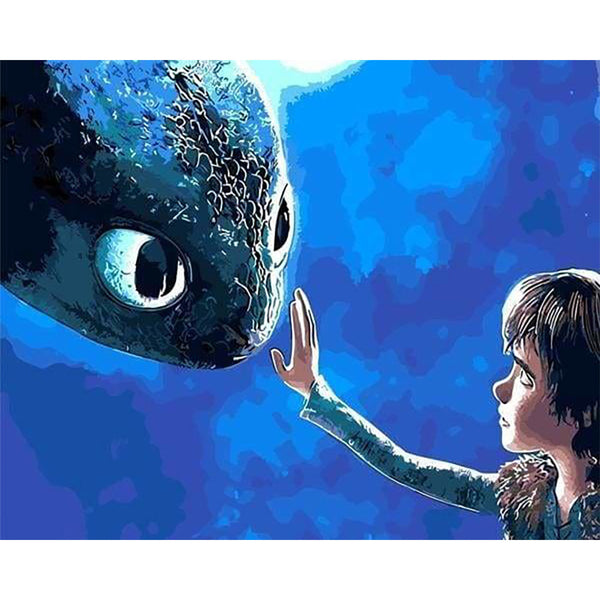 paint by numbers | Dragon Training | animals dragons easy landscapes | FiguredArt