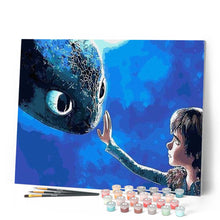 Load image into Gallery viewer, paint by numbers | Dragon Training | animals dragons easy landscapes | FiguredArt