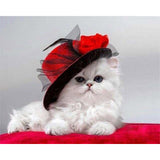 paint by numbers | Red Hat Cat | animals cats intermediate | FiguredArt