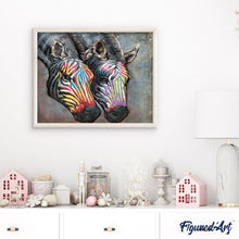 Load image into Gallery viewer, paint by numbers | Zebras | advanced animals zebras | FiguredArt