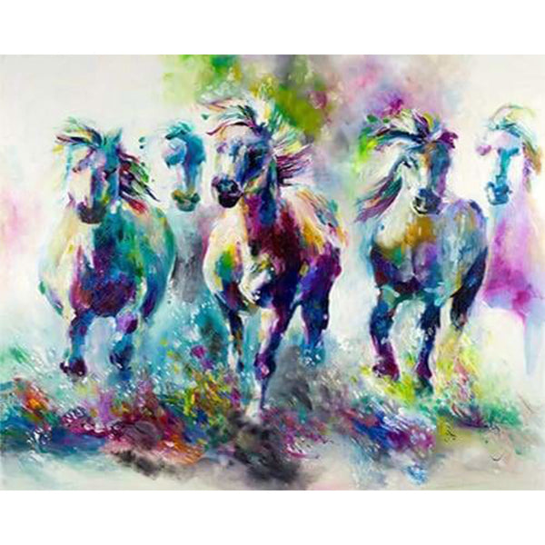 paint by numbers | Galloping Horses | advanced animals horses | FiguredArt
