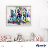 paint by numbers | Galloping Horses | advanced animals horses | FiguredArt