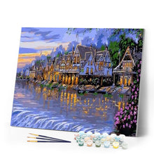 Load image into Gallery viewer, paint by numbers | Bellagio River | intermediate landscapes | FiguredArt