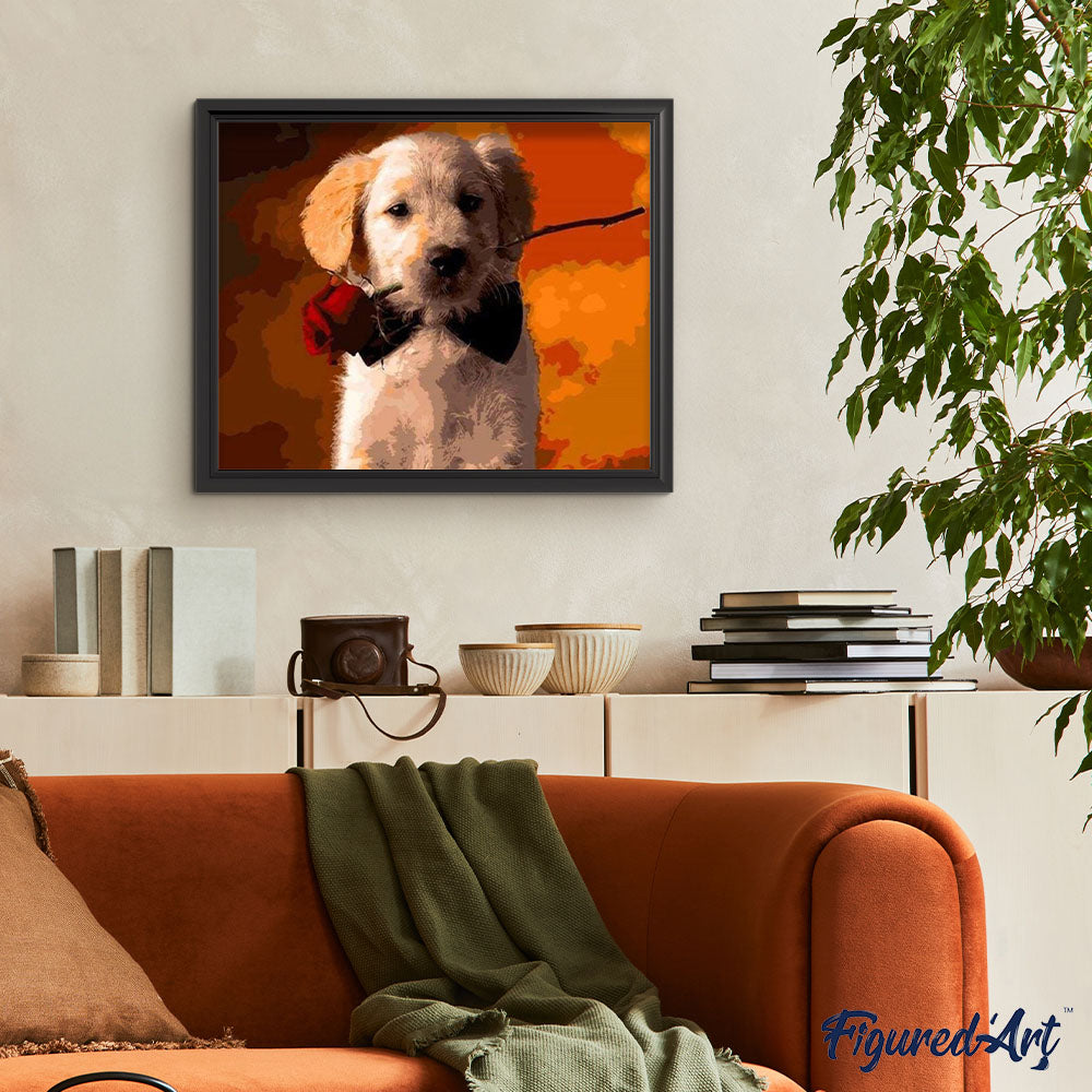 paint by numbers | Romantic Dog | animals dogs easy | FiguredArt