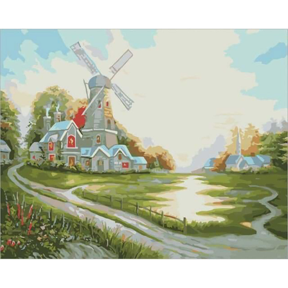 paint by numbers | Mill | easy landscapes | FiguredArt