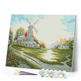 paint by numbers | Mill | easy landscapes | FiguredArt