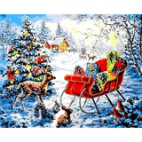 paint by numbers | Christmas Gifts on a Snowy day | christmas intermediate | FiguredArt