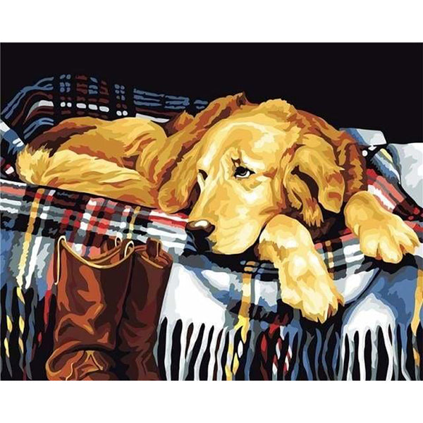 paint by numbers | Lazy dog | animals dogs easy | FiguredArt