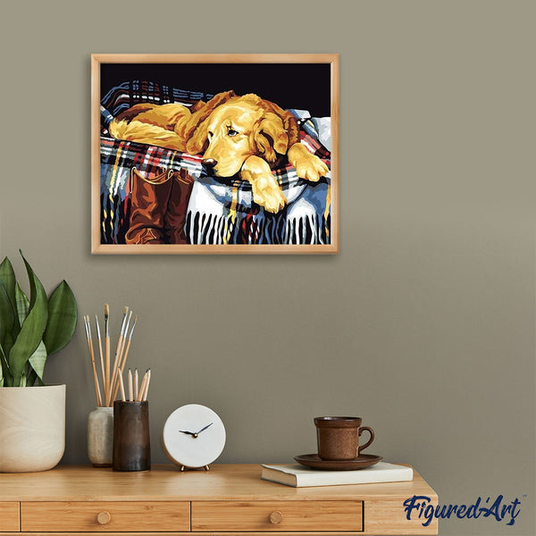 paint by numbers | Lazy dog | animals dogs easy | FiguredArt