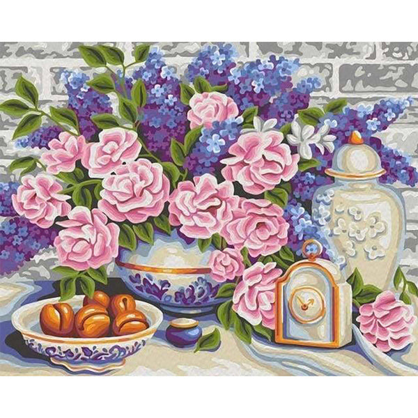 paint by numbers | Grandma Flowers | flowers intermediate | FiguredArt