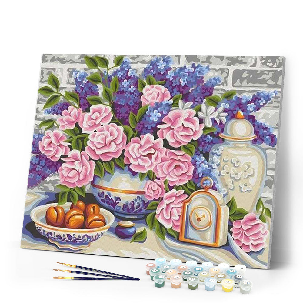 paint by numbers | Grandma Flowers | flowers intermediate | FiguredArt
