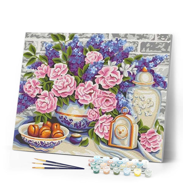 paint by numbers | Grandma Flowers | flowers intermediate | FiguredArt
