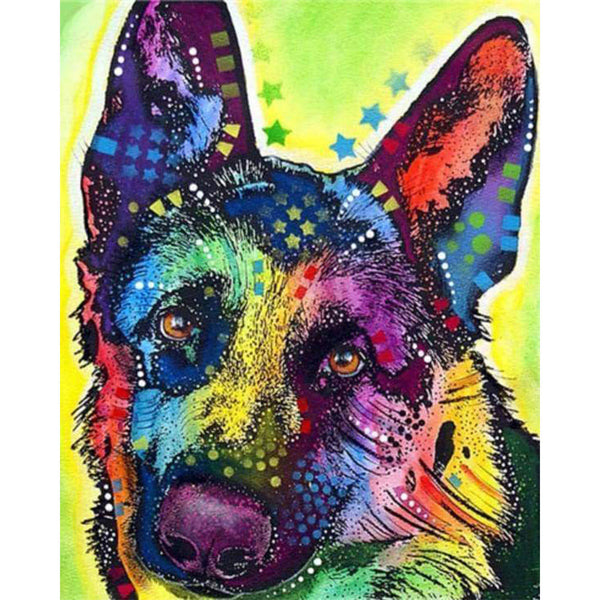 paint by numbers | Star Dog | advanced animals dogs Pop Art | FiguredArt