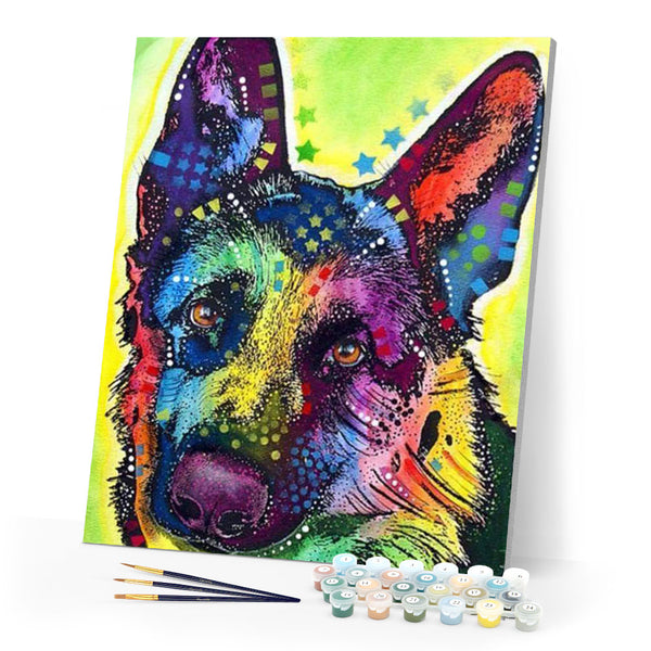 paint by numbers | Star Dog | advanced animals dogs Pop Art | FiguredArt