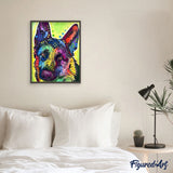 paint by numbers | Star Dog | advanced animals dogs Pop Art | FiguredArt