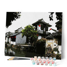 Load image into Gallery viewer, paint by numbers | Small town in Japan | cities intermediate | FiguredArt
