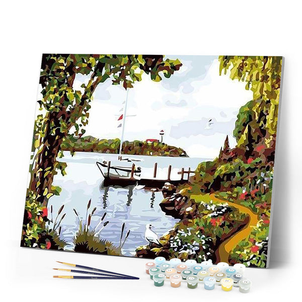 paint by numbers | American coast | intermediate ships and boats | FiguredArt