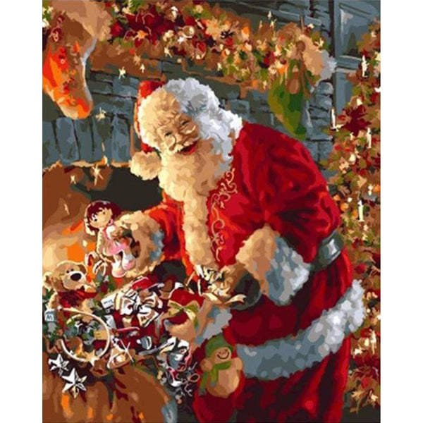 paint by numbers | Smiling Santa Claus | christmas intermediate | FiguredArt