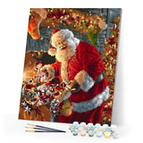 paint by numbers | Smiling Santa Claus | christmas intermediate | FiguredArt