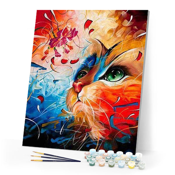 paint by numbers | Colored cat | advanced animals cats | FiguredArt