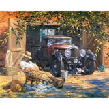 paint by numbers | Man sitting near his car | advanced landscapes | FiguredArt
