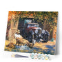 paint by numbers | Man sitting near his car | advanced landscapes | FiguredArt