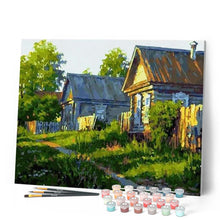 Load image into Gallery viewer, paint by numbers | Wooden House | intermediate landscapes | FiguredArt