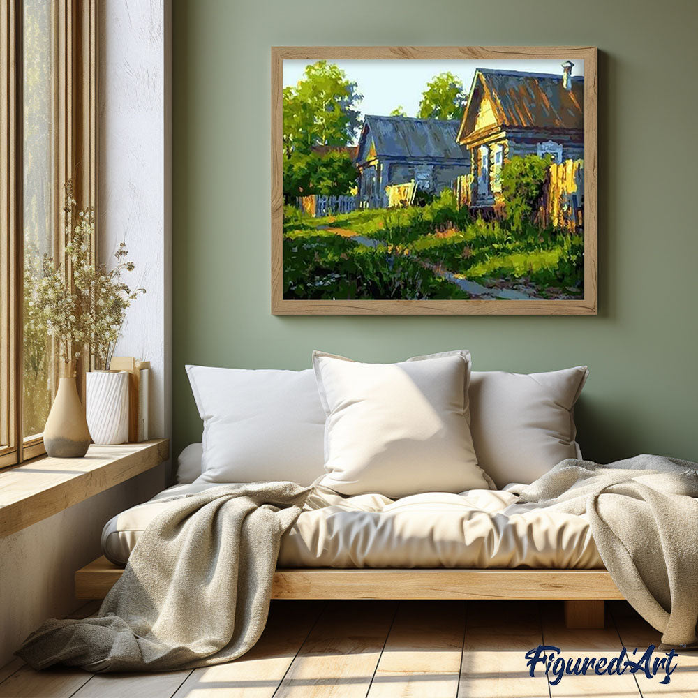 paint by numbers | Wooden House | intermediate landscapes | FiguredArt