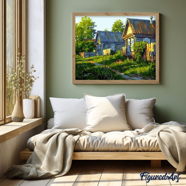 paint by numbers | Wooden House | intermediate landscapes | FiguredArt