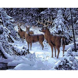 paint by numbers | Deer in the Snow | advanced animals deer | FiguredArt