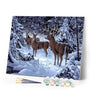 paint by numbers | Deer in the Snow | advanced animals deer | FiguredArt