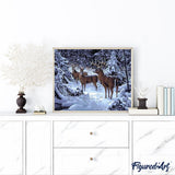 paint by numbers | Deer in the Snow | advanced animals deer | FiguredArt