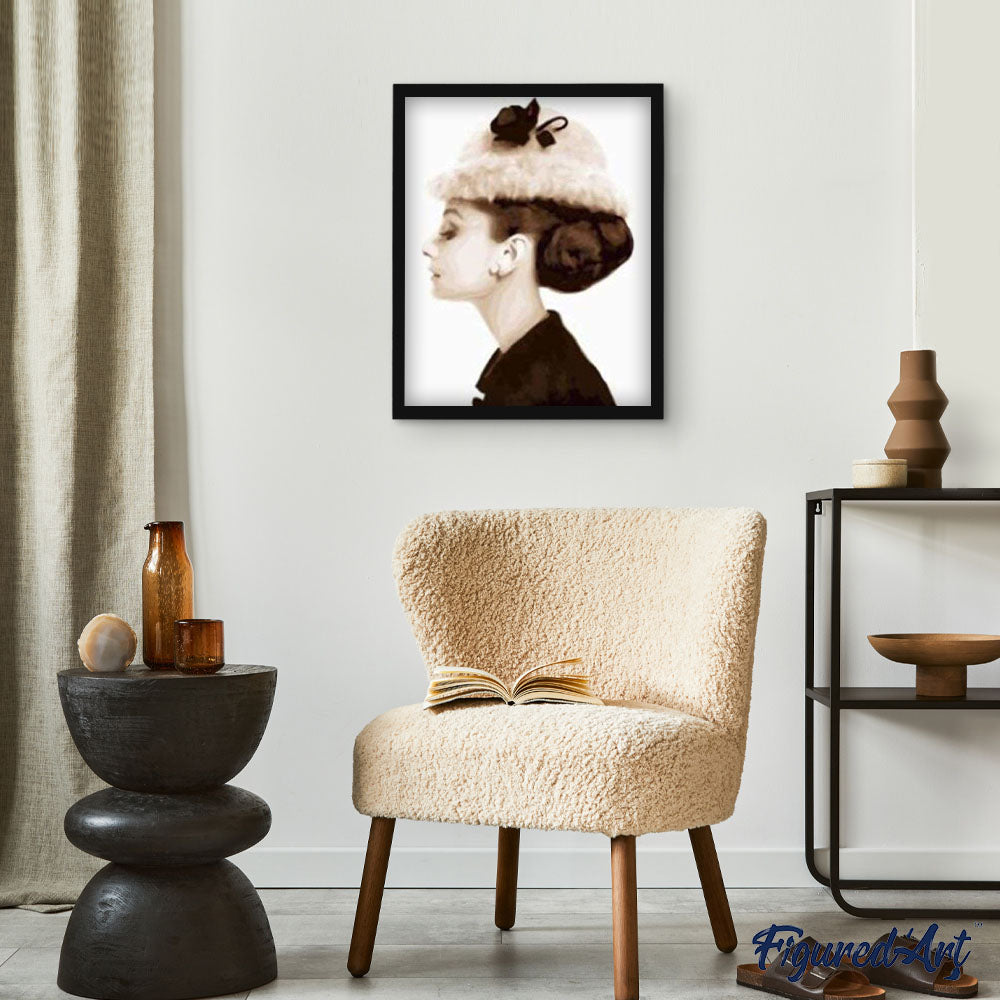 paint by numbers | Stylish Hat | intermediate portrait | FiguredArt