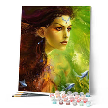 Load image into Gallery viewer, paint by numbers | Beauty Woman and Fishes | advanced animals fish portrait | FiguredArt