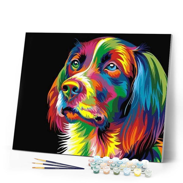 paint by numbers | Dog Pop Art Portrait | animals dogs easy Pop Art | FiguredArt