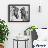 paint by numbers | Confrontation Two Horses | advanced animals horses | FiguredArt